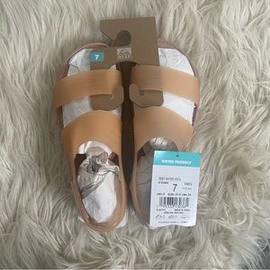 Reef Water Vista Sandal Women’s 7 Nude Tinted Sand Platform Velcro Strap NWT